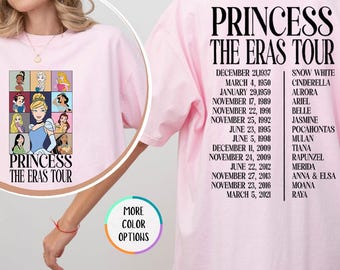 Comfort Colors® Princess The Eras Tour Shirt, Disney Princess T-Shirt, Disney Women Gift, Princess Eras Tour Shirt, Disney Girls Trip Shirts