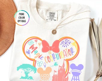 Camisetas de coordinador mágico Comfort Colors®, camiseta de viaje a Disney, camisetas divertidas para grupos de Disney, viaje a Disney para niñas, camiseta mágica de Disney, regalos de Disney