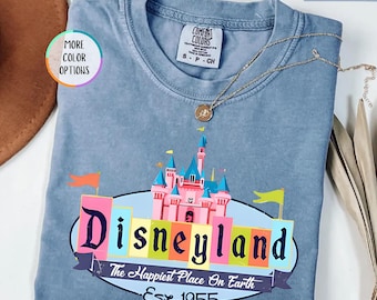 Comfort Colors® Disneyland Est. 1955 Shirt, The Happiest Place One Earth Shirt, Disney Castle Shirt, Disney Trip Tees, Disneyland Vacation
