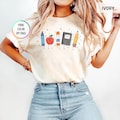 Comfort Colors® Funny Teacher Life Shirt, Back To School Gift, Preschool Teacher School Supplies T-shirt, Crayon Apple Pencil Notebook Shirt
