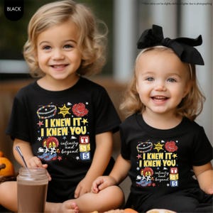 Chemise enfant Toy Story, t-shirt I Knew It I Knew You, t-shirt cow-girl à l'infini et au-delà, t-shirt cowboy shérif enfant, chemise jeunesse western image 7