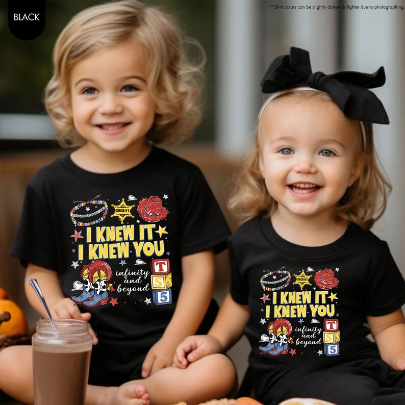 Chemise enfant Toy Story, t-shirt I Knew It I Knew You, t-shirt cow-girl à l'infini et au-delà, t-shirt cowboy shérif enfant, chemise jeunesse western image 7