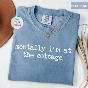 Comfort Colors® Mentally I'm At The Cottage Shirt, Hockey Romance T-Shirt, LGBT Hockey Fan Shirt, Romance Reader Gift, Gay Movie Merch