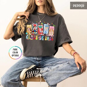 Comfort Colors® Disney Princess Graduation Shirt, Class of 2026 T-Shirt, Ariel Cinderella Belle Graduation Tee, Disneyland Senior Year Shirt bild 19