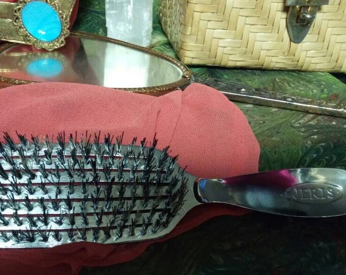 Vintage Chrome Jeris Hair Brush Etsy
