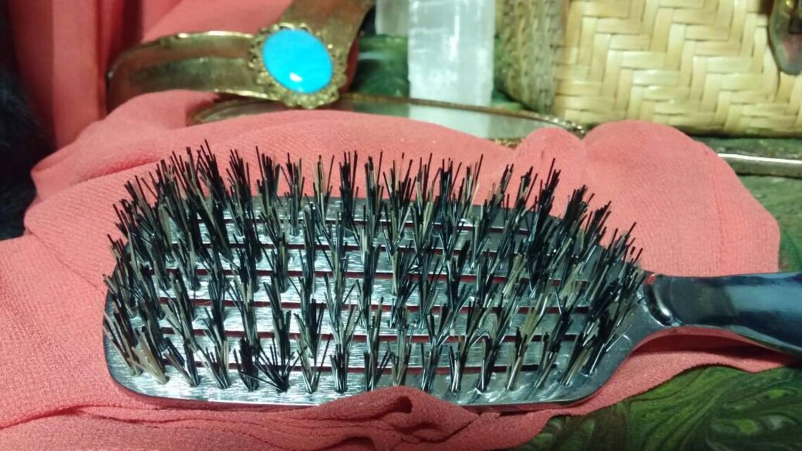 Vintage chrome Jeris hair brush Etsy