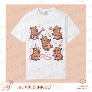 Cute Capybara Party PNG | Adorable Animal Character Art | Birthday ...