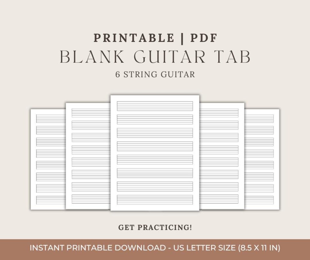 Music Composition Using Tab Printable Guitar Tab | Songwriting Music Composition (digital Download ...