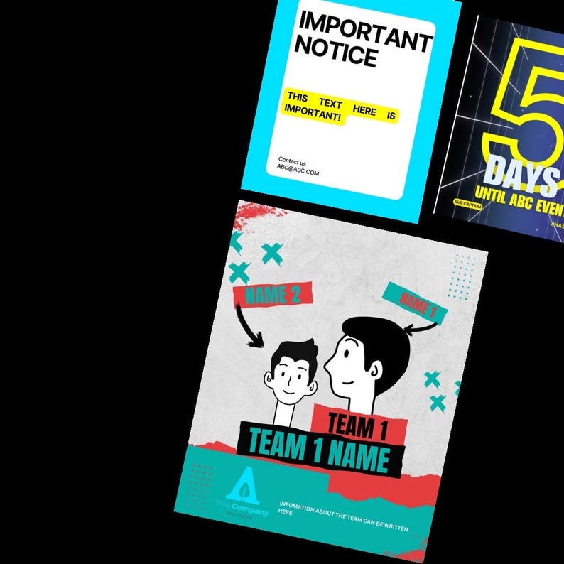 Editable Team Event Canva Template | Corporate Team Highlight | Sports ...