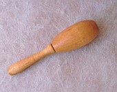 Vintage Wooden Darner Sock Darning Egg, Antique 1950s Sewing Notion Collectible, Old Wood Oval Egg Shape Mending Tool Farmhouse Accessory 6 quot
