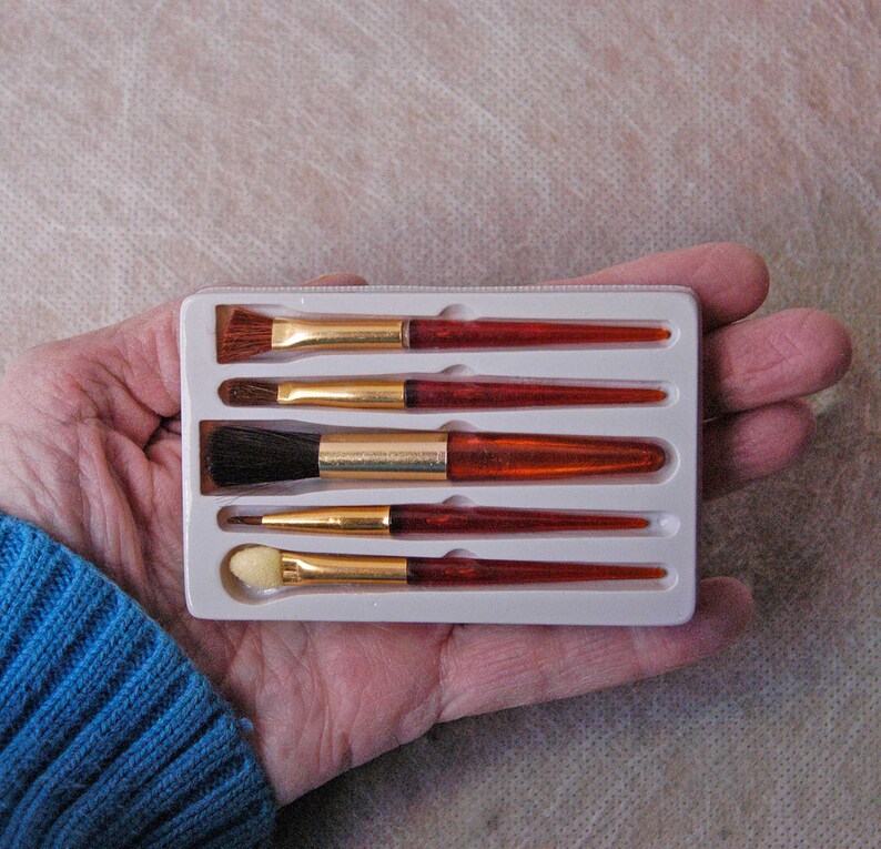 Camay Cosmetic Brushes Makeup Applicators Set of 5 Beauty Etsy