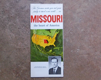 Missouri Travel Brochure NY World's Fair 1964-1965 Collectible State of Missouri Pavilion Souvenir, Vintage Tourist Publication, Collectible