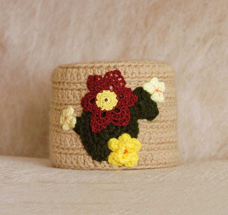 Wildflower Crochet Toilet Paper Cover Spare Roll Holder Etsy