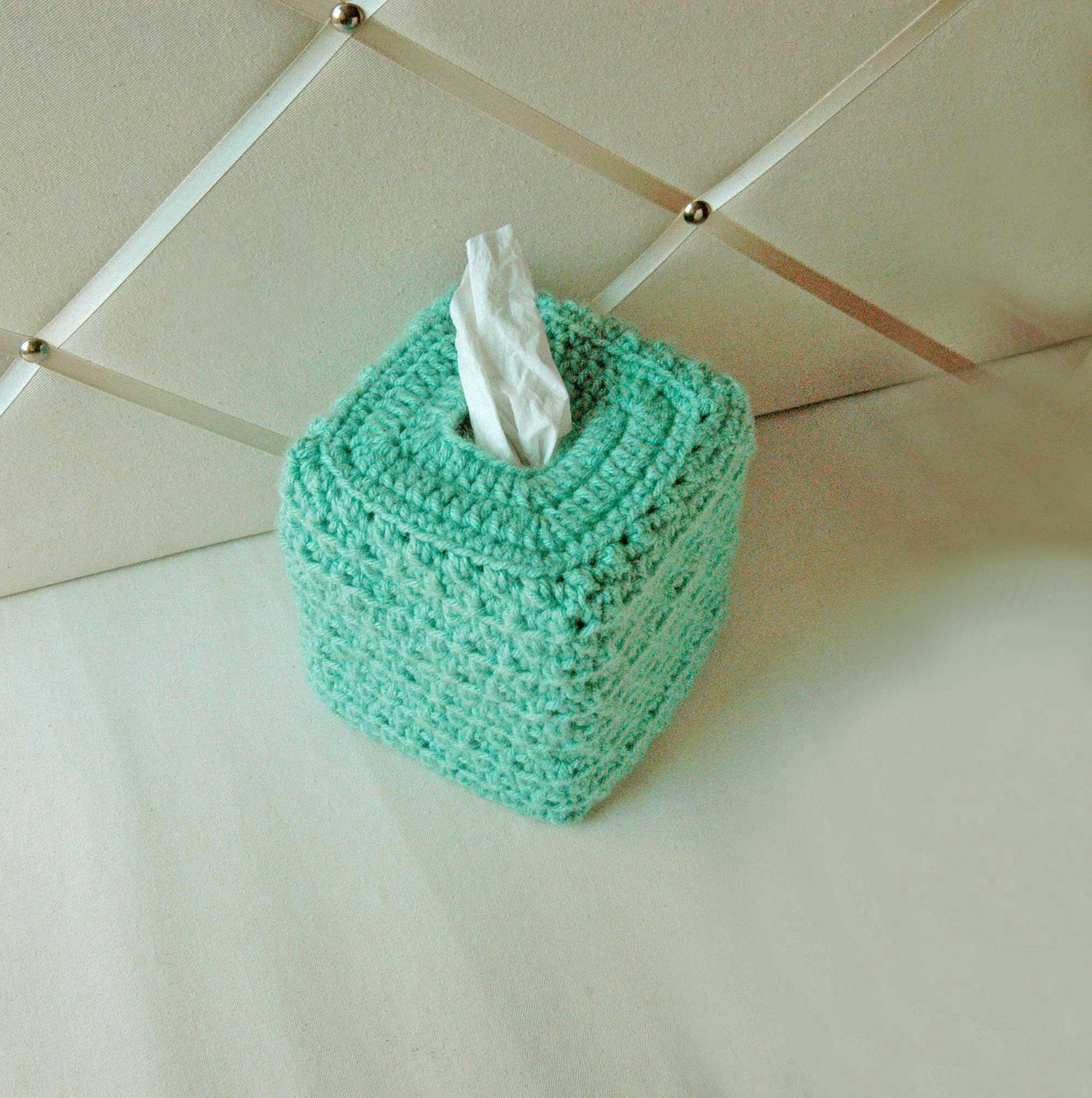 Modern Crochet Square Tissue Box Cover Boutique Kleenex Etsy