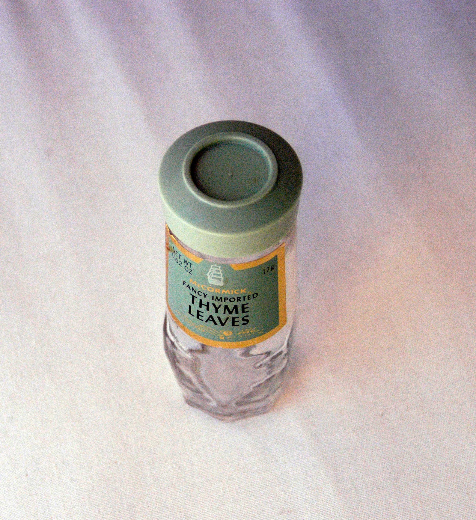 Mccormick Spice Jar Thyme Leaves Bottle Clear Glass Etsy