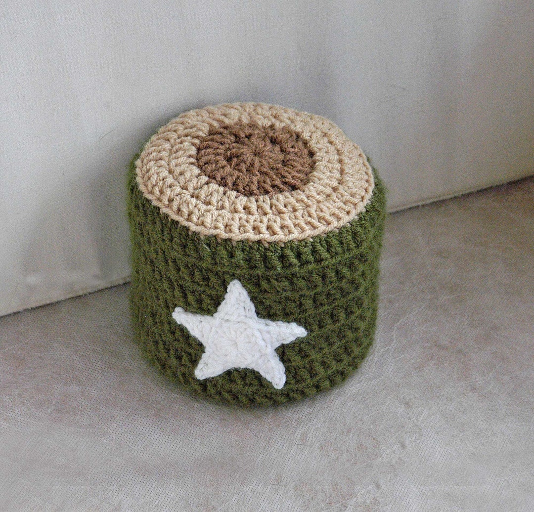 Military Decor Toilet Paper Cover Spare Roll Holder, Camouflage Colors