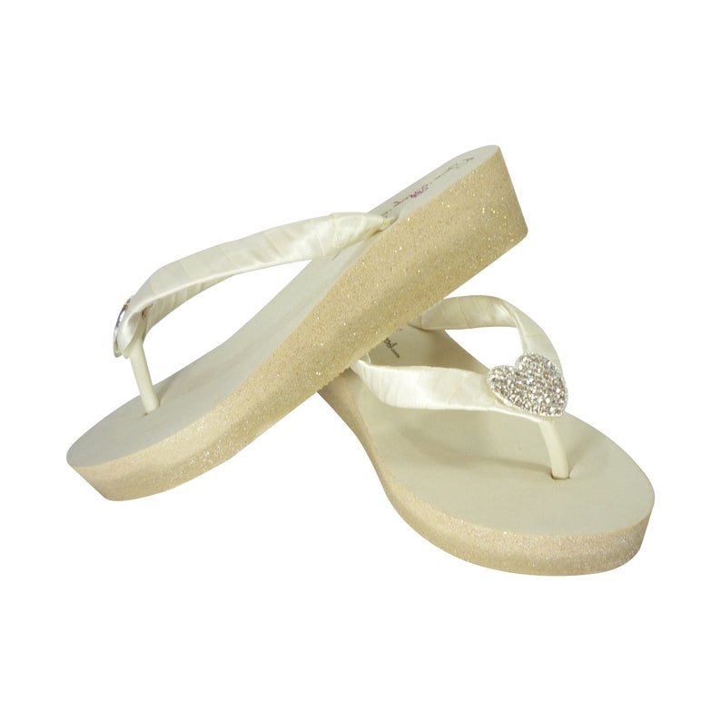 Teens Scarlet with Bling Rose Bride or Bridesmaids Wedges with Rhinestone Embellishment Red /& Pink Ombre Glitter Flip Flops