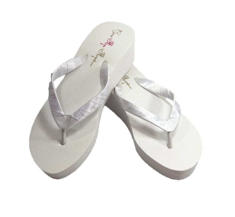 platform wedding flip flops