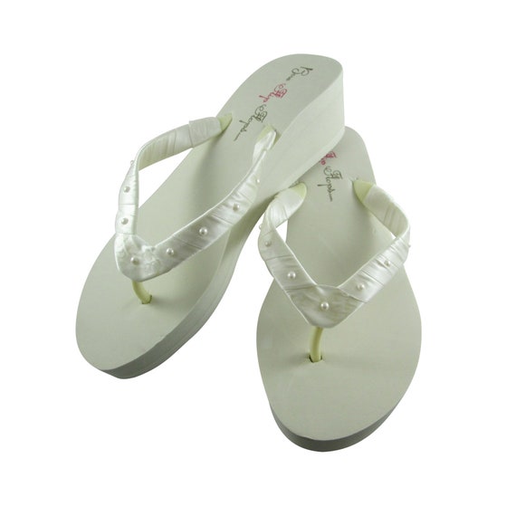 wedding wedge flip flops