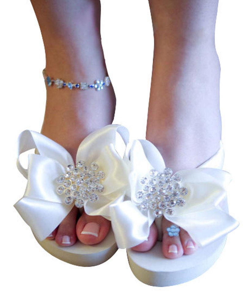 wedding wedge flip flops