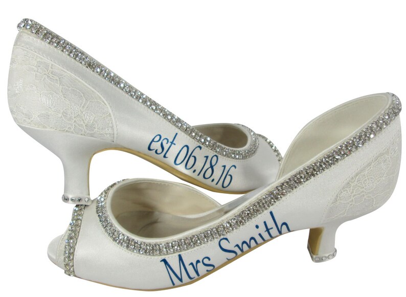 Ice Blue Satin Peep Toe Court Shoes Diamante Jewel High Heel approx 5/'