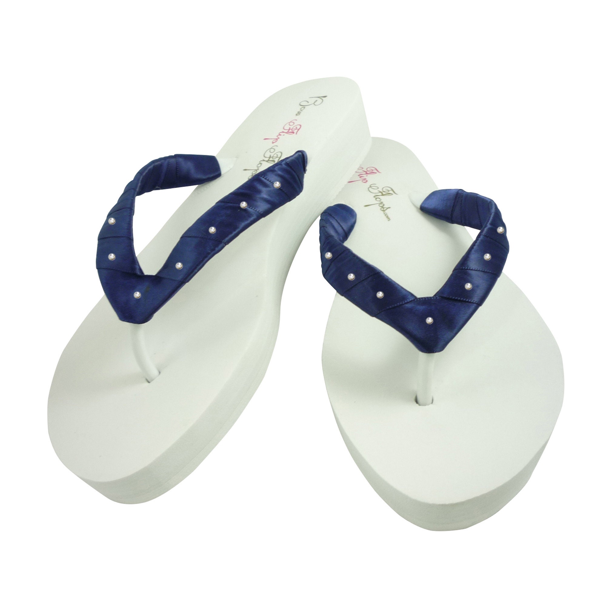 bridal flip flops ivory