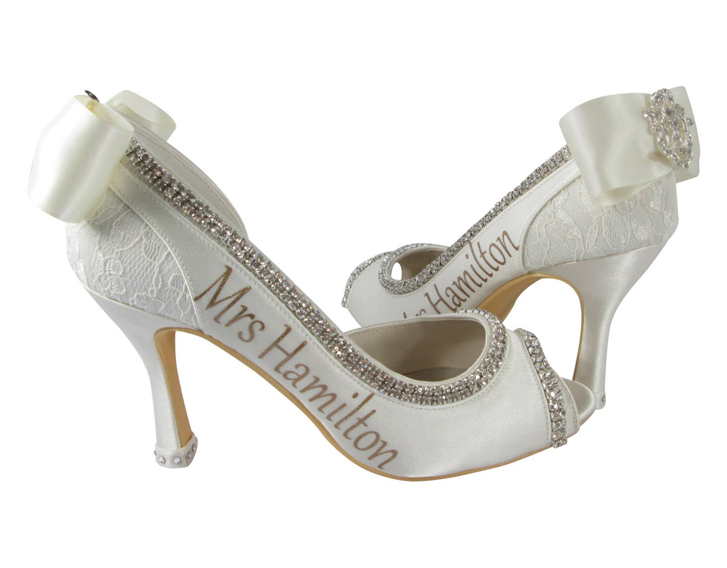 champagne bridal heels