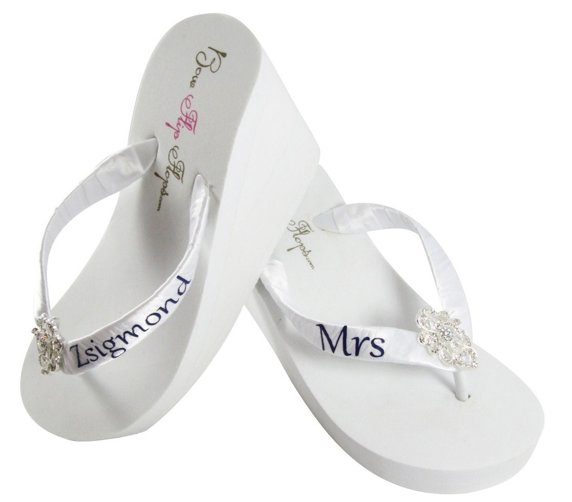 wedge heel wedding flip flops