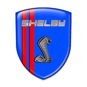 Shelby Logo Emblem: Domed 3D Waterproof Car Decal