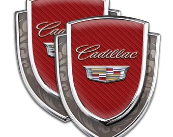 Cadillac Metal Car Emblem: 3D Chrome Resin Gel Decal
