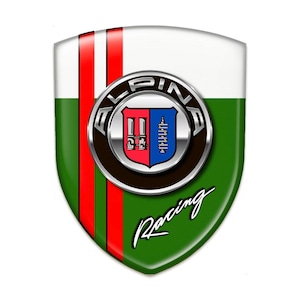Alpina Emblem 3D Domed Gel Sticker: Self-Adhesive Car Badge