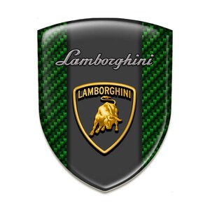 Lamborghini Emblem: Glossy Domed 3D Silicone Badge