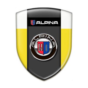Alpina Emblem 3D Domed Gel Sticker: Self-Adhesive Car Badge