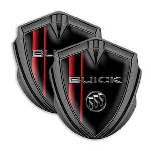 Buick 3D Shield Car Badge: Domed Epoxy Metal Emblem