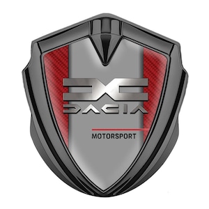 Dacia 3D Gel Resin Metal Emblem – Glossy Domed Auto Car Badge – Peel & Stick Sticker for Hood, Trunk, or Grill Fender– Custom Style Designs