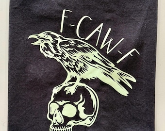 F-CAW-F Glow-in-the-Dark Raven Tea Towel
