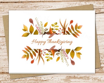 Thanksgiving Card Etsy