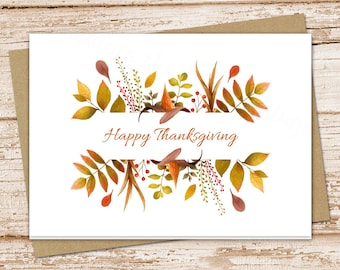 Thanksgiving Card Etsy