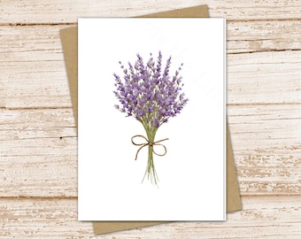 lavender card set .  watercolor flowers note cards . floral, nature, botanical . blank note cards . folded stationery . stationary set