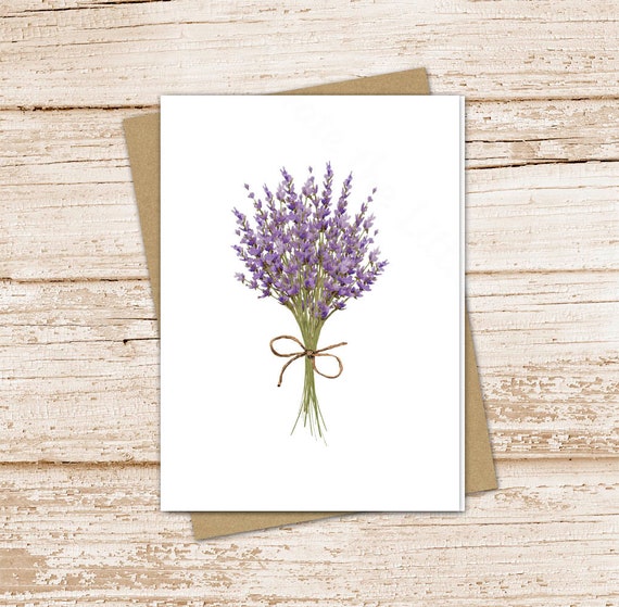 lavender card set . watercolor flowers note cards . floral, nature, botanical . blank note cards . folded stationery . stationary set Il_570xn