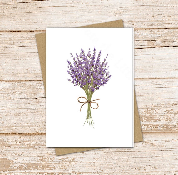 Lavender Watercolor Note Cards