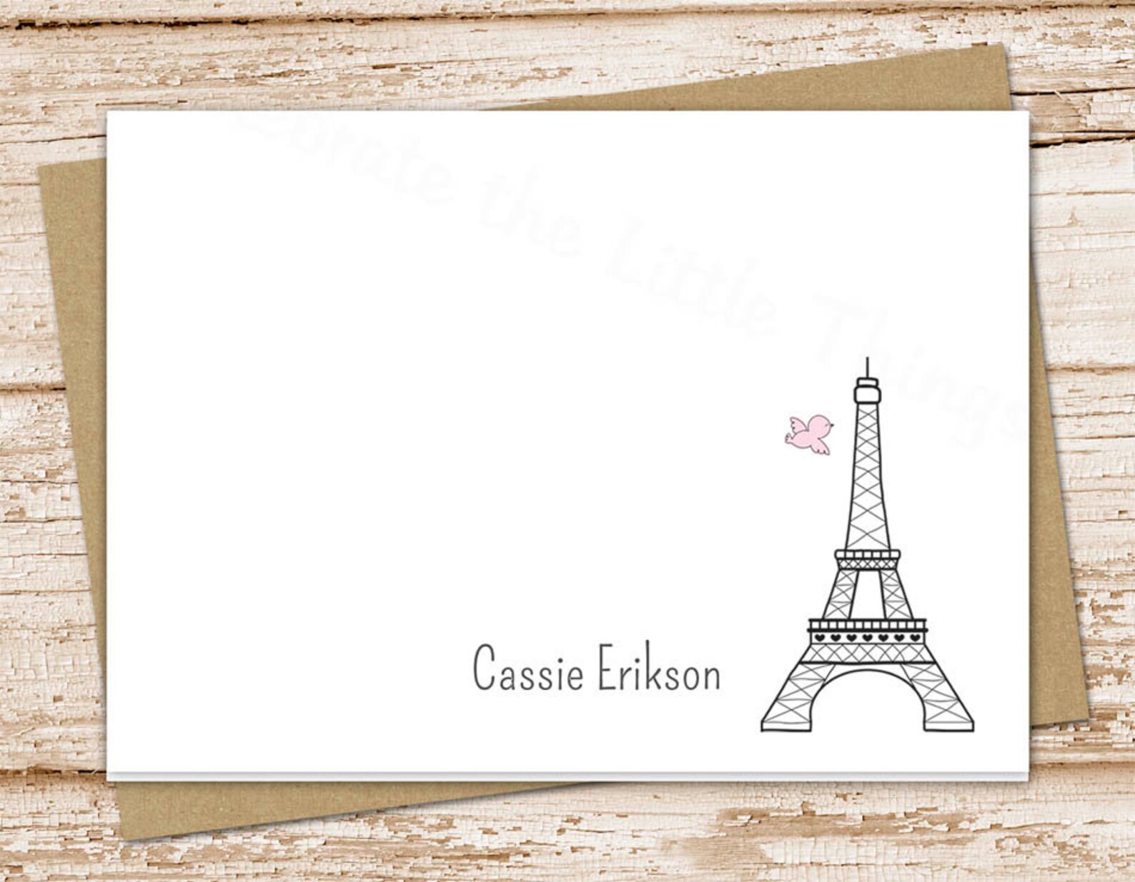 Personalized Note Cards . Eiffel Tower Notecards . Paris . Etsy