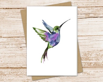 watercolor hummingbird card set .  hummingbird note cards . birds . bird watcher gift, nature . blank cards . folded stationery stationary