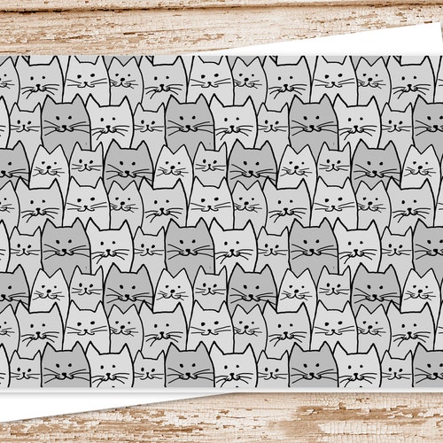 Cats Note Card Set . Pink Cats Cards . Notecards . Cat Etsy