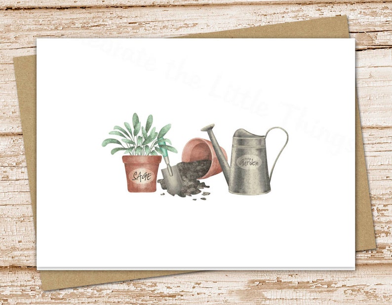 Herbs Card Set . Stationery Set . Gardening Cards . Greeting Etsy