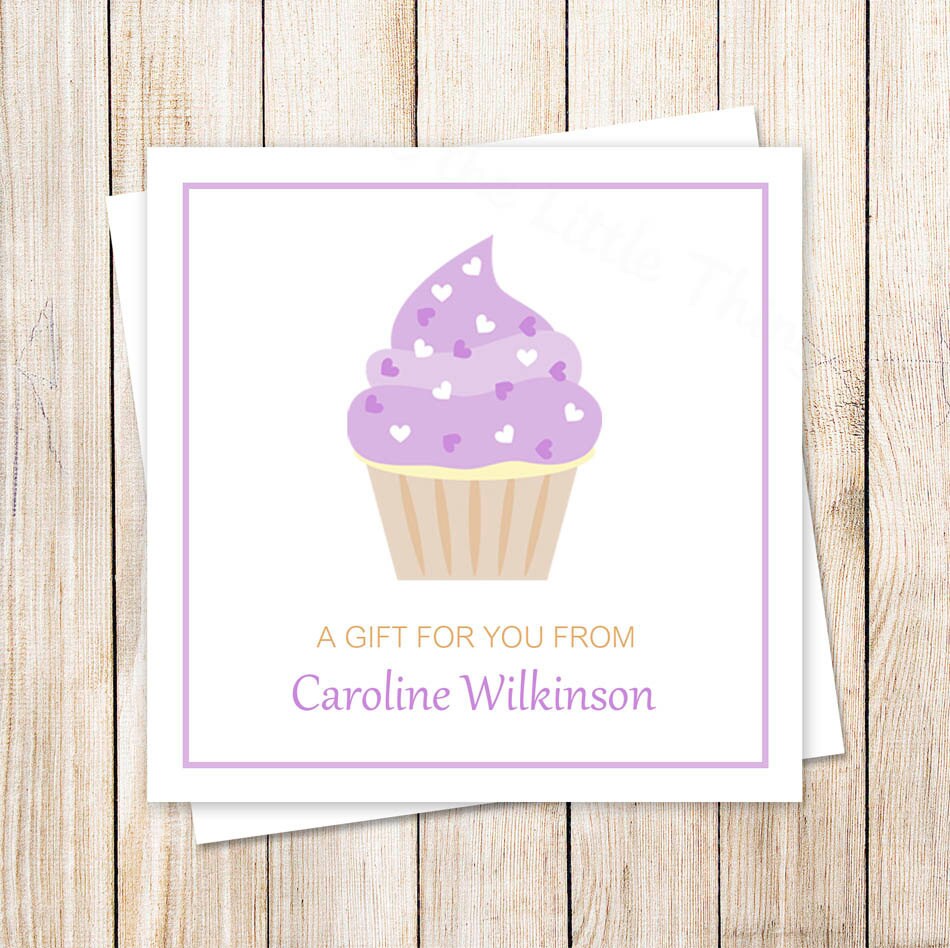 PRINTABLE cupcake favor tags . cupcake gift tags . stickers . | Etsy