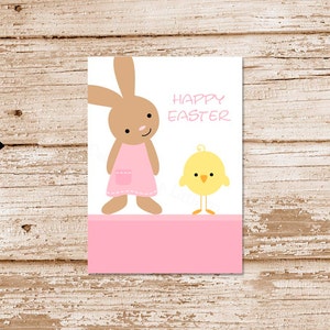 PRINTABLE Easter Tags . Favor Tags, Easter Gift Tags, Stickers Labels . Easter Bunny Girl, Rabbit, Chick Tags | YOU PRINT Instant Download