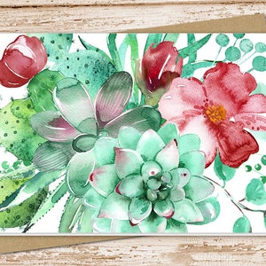 Watercolor Notecards, 4 Blank Notecards With Nature Scenes, 4-1/2 by 5-1/2  Tree and Floral Watercolor Cards With Envelopes, Pack 15 