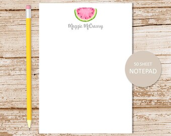 personalized notepad . WATERMELON notepad . watercolor watermelon note pad . personalized stationary . stationery gift