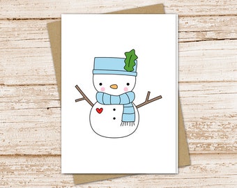 snowman card set .  cute snowman note cards . winter . blank note cards . folded stationery . stationary set